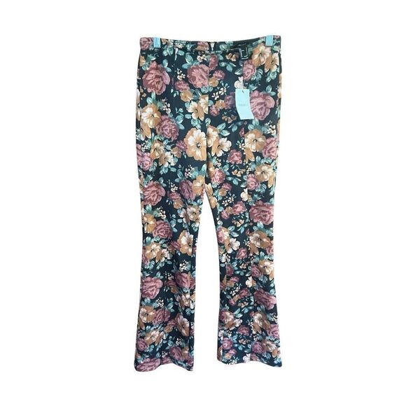Forever 21 Pants - Forever 21 Y2K Multi Color/Flare/ Floral/ Sz S NWT